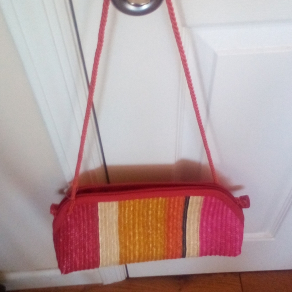 Liz Claiborne Multi Colored Straw Bag